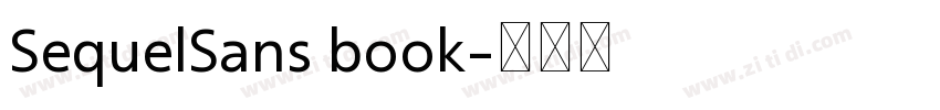 SequelSans book字体转换